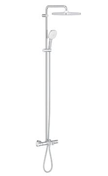 GROHE TEMPESTA SYSTEM 250 CUBE vanová termostatická baterie, s horní a ruční sprchou se 2 proudy, Water Saving, chrom
