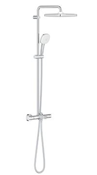 GROHE TEMPESTA SYSTEM 250 CUBE vanová termostatická baterie, s horní a ruční sprchou se 2 proudy, Water Saving, chrom