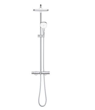 GROHE TEMPESTA SYSTEM 250 CUBE vanová termostatická baterie, s horní a ruční sprchou se 2 proudy, Water Saving, chrom 26975001 Obrázek - fotka