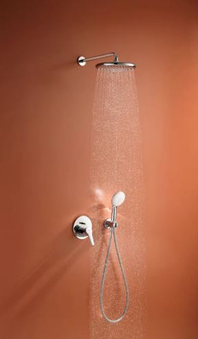 GROHE EUROSMART sprchový set s podomítkovou baterií, horní sprcha, ruční sprcha se 2 proudy, hadice, držák, chrom 25288000 Obrázek - fotka