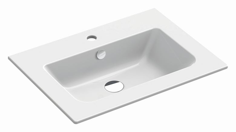 CATALANO PROGETTO umyvadlo 62 cm, s otvorem pro baterii a přepadem, Cataglaze+Silver Titanium 62P46NLFC Obrázek - Hlavní obrázek