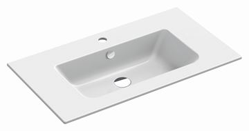 CATALANO PROGETTO umyvadlo 82 cm, s otvorem pro baterii a přepadem, Cataglaze+Silver Titanium