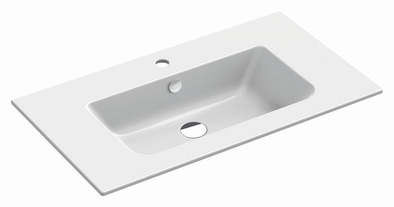 CATALANO PROGETTO umyvadlo 82 cm, s otvorem pro baterii a přepadem, Cataglaze+Silver Titanium 82P46NLFC Obrázek - Hlavní obrázek
