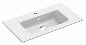 CATALANO PROGETTO umyvadlo 82 cm, s otvorem pro baterii a přepadem, Cataglaze+Silver Titanium