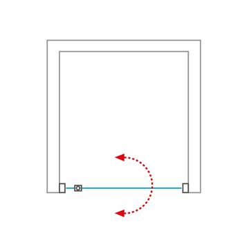 ROTH LEGA LINE LLDO1/1000 sprchové dveře 100x190 cm, lítací, brillant/sklo transparent 551-1000000-00-02 Obrázek - fotka