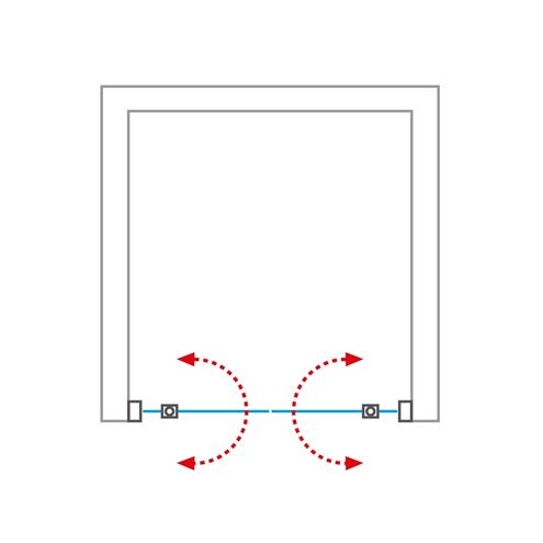 ROTH LEGA LINE LLDO2/900 sprchové dveře 90x190 cm, lítací, brillant/sklo transparent 552-9000000-00-02 Obrázek - fotka