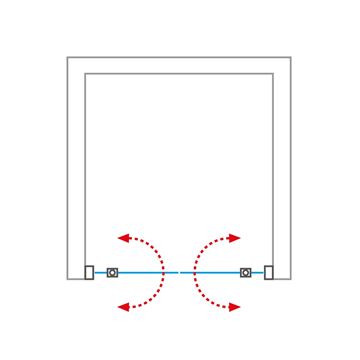ROTH LEGA LINE LLDO2/1000 sprchové dveře 100x190 cm, lítací, brillant/sklo transparent 552-1000000-00-02 Obrázek - fotka