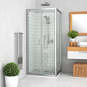 ROTH LEGA LINE LLDO2/1000 sprchové dveře 100x190 cm, lítací, brillant/sklo transparent 552-1000000-00-02 Obrázek - fotka