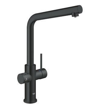 GROHE BLUE HOME dřezová elektronická baterie, s filtračním a chladícím zařízením, Bluetooth, napájení ze sítě, černá 31454KS1 Obrázek - fotka