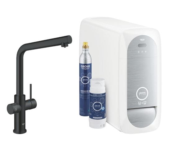 GROHE BLUE HOME dřezová elektronická baterie, s filtračním a chladícím zařízením, Bluetooth, napájení ze sítě, černá 31454KS1 Obrázek - Hlavní obrázek