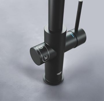 GROHE BLUE HOME dřezová elektronická baterie, s filtračním a chladícím zařízením, Bluetooth, napájení ze sítě, černá 31454KS1 Obrázek - fotka