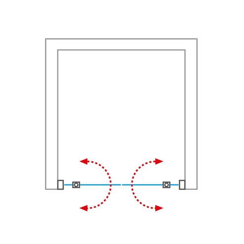 ROTH LEGA LINE LLDO2/800 sprchové dveře 80x190 cm, lítací, brillant/sklo intimglass 552-8000000-00-21 Obrázek - fotka