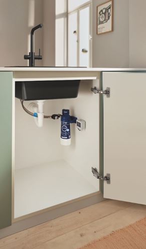 GROHE BLUE PURE MINTA dřezová baterie, s vytahovací koncovkou, s filtračním zařízením, phamtom black 30590KF0 Obrázek - fotka