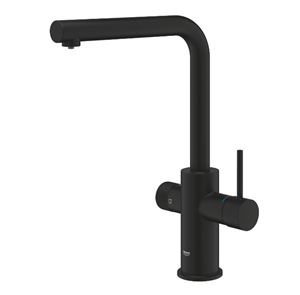 GROHE BLUE PURE MINTA dřezová baterie, s vytahovací koncovkou, s filtračním zařízením, phamtom black
