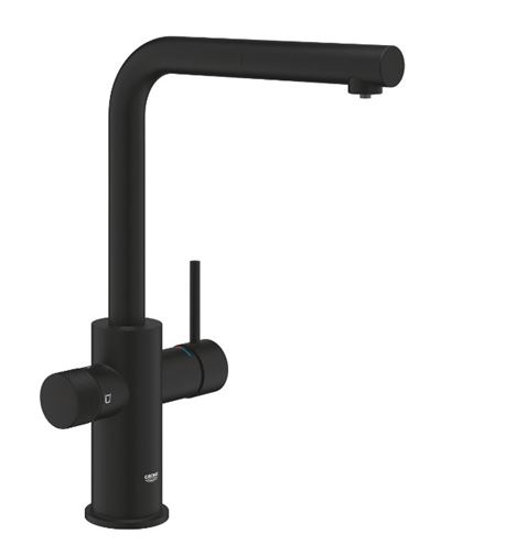 GROHE BLUE PURE MINTA dřezová baterie, s vytahovací koncovkou, s filtračním zařízením, phamtom black 30590KF0 Obrázek - fotka
