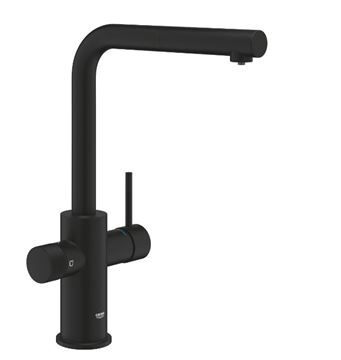 GROHE BLUE PURE MINTA dřezová baterie, s vytahovací koncovkou, s filtračním zařízením, phamtom black 30590KF0 Obrázek - fotka