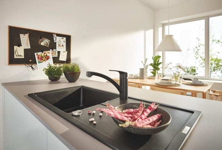 GROHE EUROSMART dřezová baterie, matná černá 332812433 Obrázek - fotka