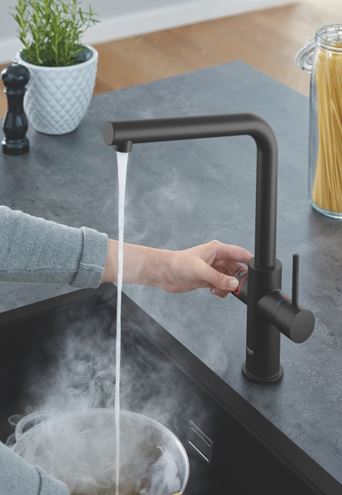 GROHE RED DUO dřezová elektronická baterie, s ohřevem, velikost M, GROHE ChildLock, napájení ze sítě, černá 30327KS1 Obrázek - fotka