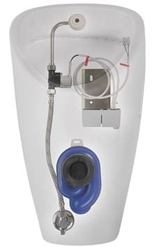 SANELA pisoár Golem s radarovým splachovačem, napájení ze sítě, zadní přívod vody, Bluetooth ovládání