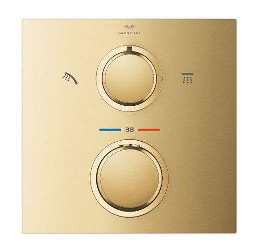 GROHE ALLURE podomítková termostatická baterie, pro 2 spotřebiče, kartáčovaný cool sunrise 29181GN2 Obrázek - fotka