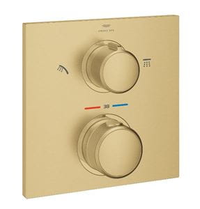 GROHE ALLURE podomítková termostatická baterie, pro 2 spotřebiče, kartáčovaný cool sunrise