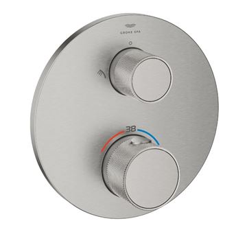 GROHE ATRIO sprchová podomítková termostatická baterie, pro 2 spotřebiče, supersteel