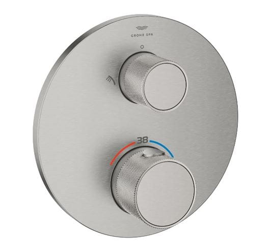 GROHE ATRIO sprchová podomítková termostatická baterie, pro 2 spotřebiče, supersteel 24396DC0 Obrázek - Hlavní obrázek