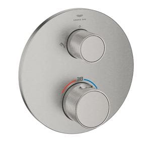 GROHE ATRIO sprchová podomítková termostatická baterie, pro 2 spotřebiče, supersteel