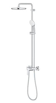 GROHE TEMPESTA SYSTEM 250 sprchový set s baterií, horní sprcha, ruční sprcha se 2 proudy, tyč, hadice, Water Saving , chrom 26673001 Obrázek - fotka
