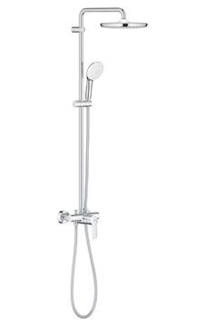 GROHE TEMPESTA SYSTEM 250 sprchový set s baterií, horní sprcha, ruční sprcha se 2 proudy, tyč, hadice, Water Saving , chrom 26673001 Obrázek - fotka