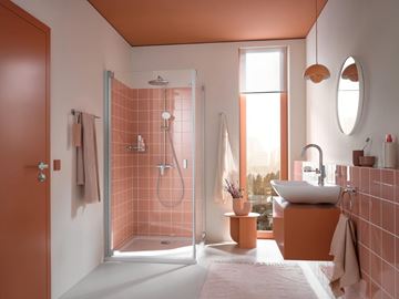 GROHE TEMPESTA SYSTEM 250 sprchový set s baterií, horní sprcha, ruční sprcha se 2 proudy, tyč, hadice, Water Saving , chrom 26673001 Obrázek - fotka