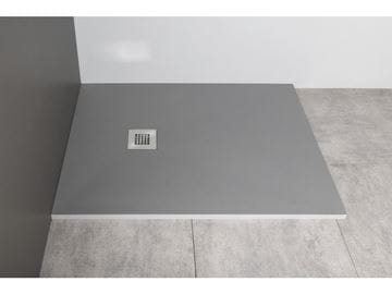 GELCO MITIA sprchová vanička 90x90 cm, litý mramor, bez nožiček, šedá PMS9090 Obrázek - fotka