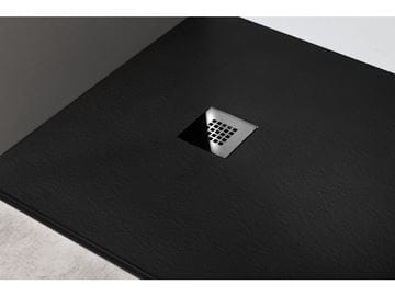 GELCO MITIA sprchová vanička 90x90 cm, litý mramor, bez nožiček, černá PMC9090 Obrázek - fotka
