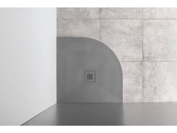 GELCO MITIA sprchová vanička 90x90 cm, R550, litý mramor, bez nožiček, šedá PMSR90 Obrázek - fotka