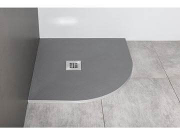 GELCO MITIA sprchová vanička 90x90 cm, R550, litý mramor, bez nožiček, šedá PMSR90 Obrázek - fotka