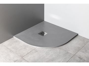 GELCO MITIA sprchová vanička 90x90 cm, R550, litý mramor, bez nožiček, šedá PMSR90 Obrázek - fotka