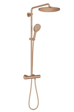 GROHE RAINSHOWER SMARTACTIVE 310 sprchový set s termostatickou baterií, horní sprcha, ruční sprcha se 3 proudy, tyč, hadice, Water Saving, kartáčovaný warm sunset