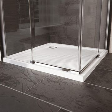 HÜPPE PURANO sprchová vanička 90x90 cm, litý mramor, bez nožiček, s protiskluzem 202161.055 Obrázek - fotka