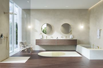 GROHE ALLURE umyvadlová stojánková baterie, 3-otvorová, s odtokovou soupravou, Water Saving, kartáčovaný cool sunrise 20188GN1 Obrázek - fotka