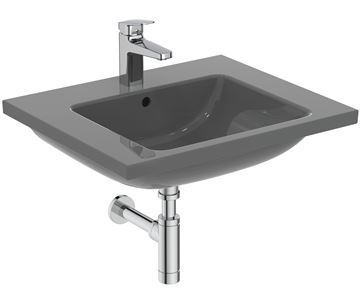 IDEAL STANDARD I.LIFE B umyvadlo 61 cm, s otvorem pro baterii a přepadem, lesklá šedá T460558 Obrázek - fotka