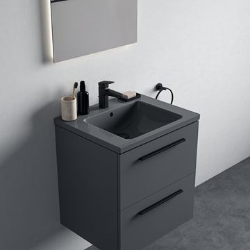 IDEAL STANDARD I.LIFE B umyvadlo 61 cm, s otvorem pro baterii a přepadem, lesklá šedá T460558 Obrázek - fotka