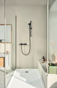 GROHE GROHTHERM 500 sprchová nástěnná termostatická baterie, Water Saving, matná černá 347932430 Obrázek - fotka