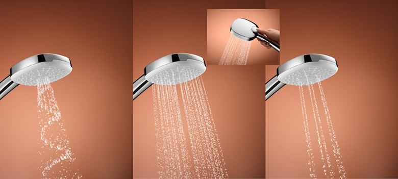 GROHE TEMPESTA CUBE 110 sprchová souprava 3-dílná, ruční sprcha 110x110 mm, 3 proudy, hadice, tyč, chrom 27786003 Obrázek - fotka