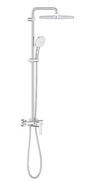 GROHE TEMPESTA SYSTEM 250 CUBE sprchový set s baterií, horní sprcha, ruční sprcha se 2 proudy, tyč, hadice, Water Saving, chrom 26692001 Obrázek - fotka