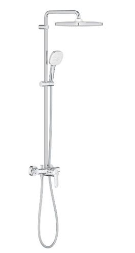 GROHE TEMPESTA SYSTEM 250 CUBE sprchový set s baterií, horní sprcha, ruční sprcha se 2 proudy, tyč, hadice, Water Saving, chrom 26692001 Obrázek - fotka