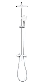 GROHE TEMPESTA SYSTEM 250 CUBE sprchový set s baterií, horní sprcha, ruční sprcha se 2 proudy, tyč, hadice, Water Saving, chrom 26692001 Obrázek - fotka
