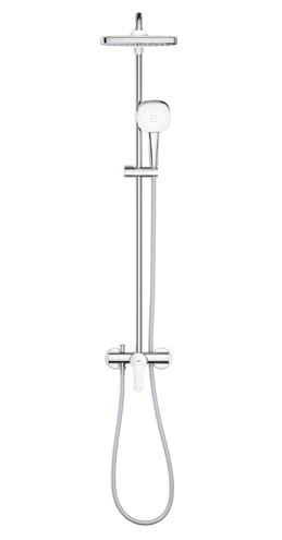 GROHE TEMPESTA SYSTEM 250 CUBE sprchový set s baterií, horní sprcha, ruční sprcha se 2 proudy, tyč, hadice, Water Saving, chrom 26692001 Obrázek - fotka