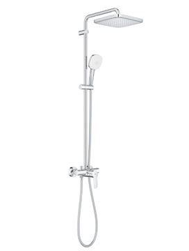GROHE TEMPESTA SYSTEM 250 CUBE sprchový set s baterií, horní sprcha, ruční sprcha se 2 proudy, tyč, hadice, Water Saving, chrom
