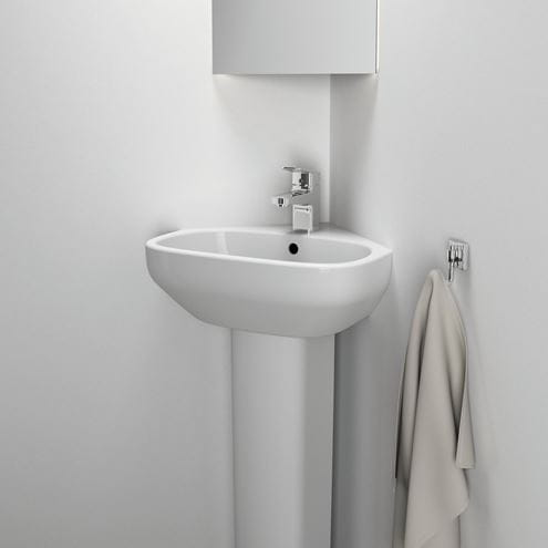 IDEAL STANDARD I.LIFE A umyvadlo rohové 45 cm, s otvorem pro baterii a přepadem T471101 Obrázek - fotka