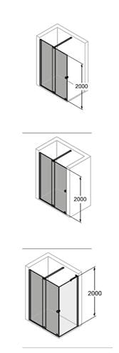 HÜPPE XTENSA PURE sprchové dveře 110x200 cm, posuvné, levé, stříbrná pololesklá/sklo čiré XT0102.069.322 Obrázek - fotka